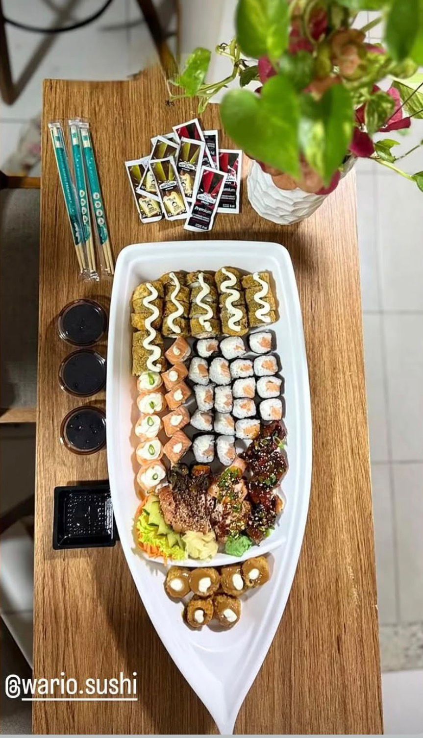 Barca completa WA RIO Sushi com pe&ccedil;as variadas